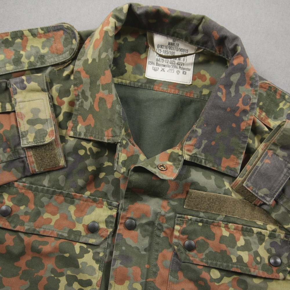 Wahler Flecktarn Camouflage Military Field Men Shirt Jacket M Surplus German